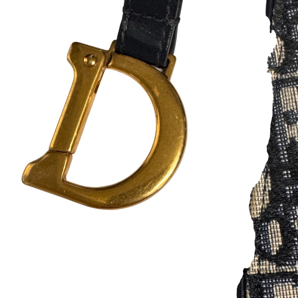 Dior Navy Trotter Monogram Luxury GHW Saddle Pouch - Picture 3 of 10